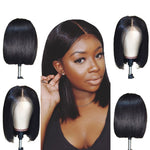 Load image into Gallery viewer, Malaysian Human Hair Straight Short 360 Lace Frontal Wig
