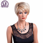 Load image into Gallery viewer, Ombre Straight Short Synthetic Brown Wig (8 inches With Bangs)
