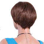 Load image into Gallery viewer, Ombre Straight Short Synthetic Brown Wig (8 inches With Bangs)
