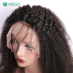 Load image into Gallery viewer, Virgo Kinky Curly Wig For Black Women Lace Frontal Human Hair Wigs Pre Plucked With Baby Hair Lace Wig 150% Density Remy
