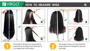 Virgo Kinky Curly Wig For Black Women Lace Frontal Human Hair Wigs Pre Plucked With Baby Hair Lace Wig 150% Density Remy