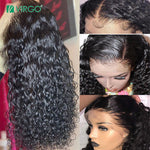 Load image into Gallery viewer, Virgo Brazilian Curly Human Hair Wig HD Lace Wig Remy 13X4 Lace Front Human Hair Wigs Pre Plucked 13X6 Transparent Lace Wigs
