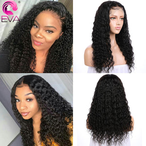Eva Curly 13x6 Lace Front Human Hair Wigs Ombre 370 Lace Frontal Wigs Pre Plucked With Baby Hair Fake Scalp Wig Brazilian Remy