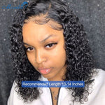 Load image into Gallery viewer, Moxika 13*4 Lace Front Bob Curly Wig Pre-Plucked Brazilian Curly Human Hair Wigs 150% Density Short Bob Wigs Remy Hair Wig 8-26&quot;
