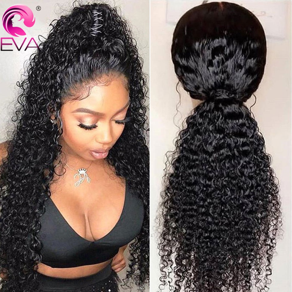 360 Lace Pre Plucked Brazilian Remy Curly Human Hair Lace Frontal Wig