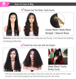 Load image into Gallery viewer, 360 Lace Pre Plucked Brazilian Remy Curly Human Hair Lace Frontal Wig
