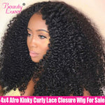 Load image into Gallery viewer, Afro Kinky Curly Human Hair Remy Brazilian Closure Wig
