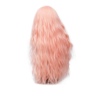 Cosplay Natural Heat Resistant Synthetic 70CM Long Pink Wavy Wigs (29 Colors)
