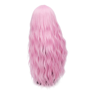 Cosplay Natural Heat Resistant Synthetic 70CM Long Pink Wavy Wigs (29 Colors)