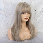 Load image into Gallery viewer, Long Ombre Brown Straight Synthetic Hair Cosplay Fiber Wig
