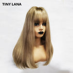 Load image into Gallery viewer, Long Ombre Brown Straight Synthetic Hair Cosplay Fiber Wig
