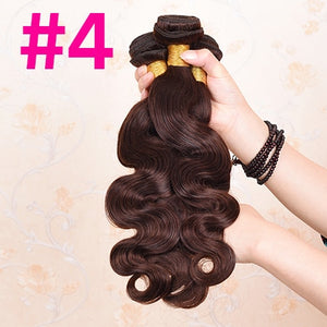 Brazilian Body Wavy Hair 100% Human Hair Non Remy Hair Extensions(3 and 4 Bundles)