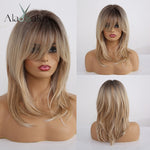 Load image into Gallery viewer, Long Straight Layered Hairstyle Synthetic Wig for Black Women
