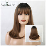 Load image into Gallery viewer, Long Straight Layered Hairstyle Synthetic Wig for Black Women
