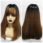 Load image into Gallery viewer, Long Straight Layered Hairstyle Synthetic Wig for Black Women
