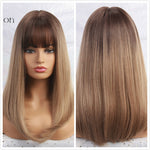 Load image into Gallery viewer, Long Straight Layered Hairstyle Synthetic Wig for Black Women
