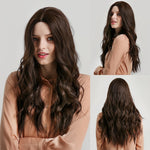 Load image into Gallery viewer, Long Synthetic Natural Wave Hair Wigs Heat Resistant Hair Wigs for Black Women
