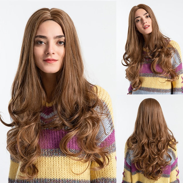 Long Synthetic Natural Wave Hair Wigs Heat Resistant Hair Wigs for Black Women