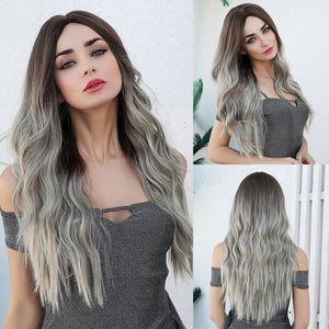 Long Synthetic Natural Wave Hair Wigs Heat Resistant Hair Wigs for Black Women