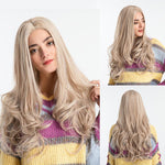 Load image into Gallery viewer, Long Synthetic Natural Wave Hair Wigs Heat Resistant Hair Wigs for Black Women

