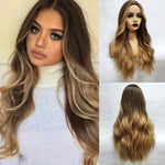 Load image into Gallery viewer, Long Synthetic Natural Wave Hair Wigs Heat Resistant Hair Wigs for Black Women
