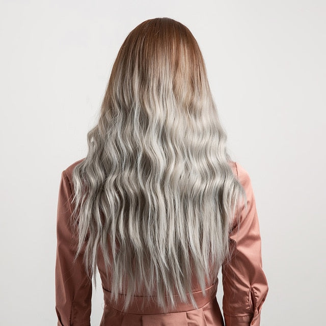 Long Synthetic Natural Wave Hair Wigs Heat Resistant Hair Wigs for Black Women