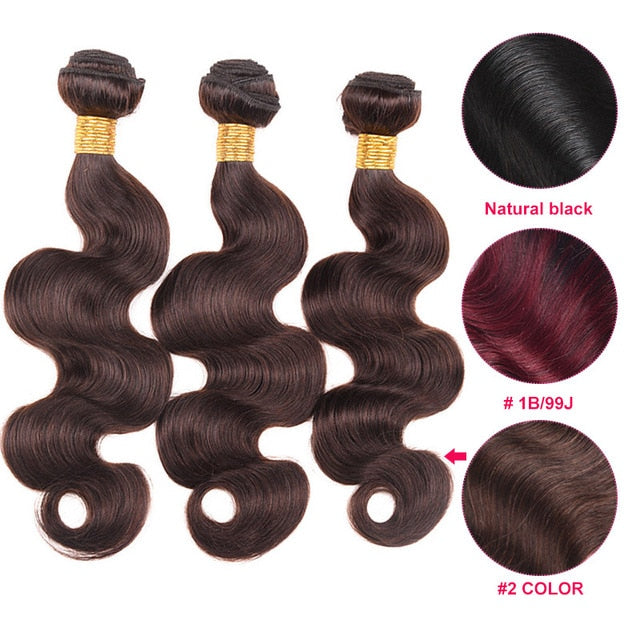 Malaysian Body Wave Human Hair Weave Non-Remy Hair Extensions (1/3/4 Bundles)