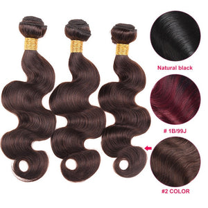 Malaysian Body Wave Human Hair Weave Non-Remy Hair Extensions (1/3/4 Bundles)