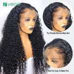 Load image into Gallery viewer, Virgo Brazilian Curly Human Hair Wig HD Lace Wig Remy 13X4 Lace Front Human Hair Wigs Pre Plucked 13X6 Transparent Lace Wigs
