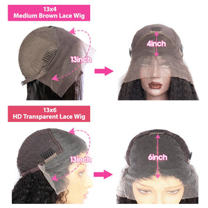 Virgo Brazilian Curly Human Hair Wig HD Lace Wig Remy 13X4 Lace Front Human Hair Wigs Pre Plucked 13X6 Transparent Lace Wigs