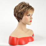 Load image into Gallery viewer, Short Heat Resistant Blonde Synthetic Wig (8 inch short with bangs)

