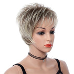 Load image into Gallery viewer, Short Heat Resistant Blonde Synthetic Wig (8 inch short with bangs)
