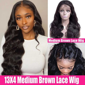 Invisible Brazilian  Wavy Human Hair Remy HD Transparent Lace Frontal Wig