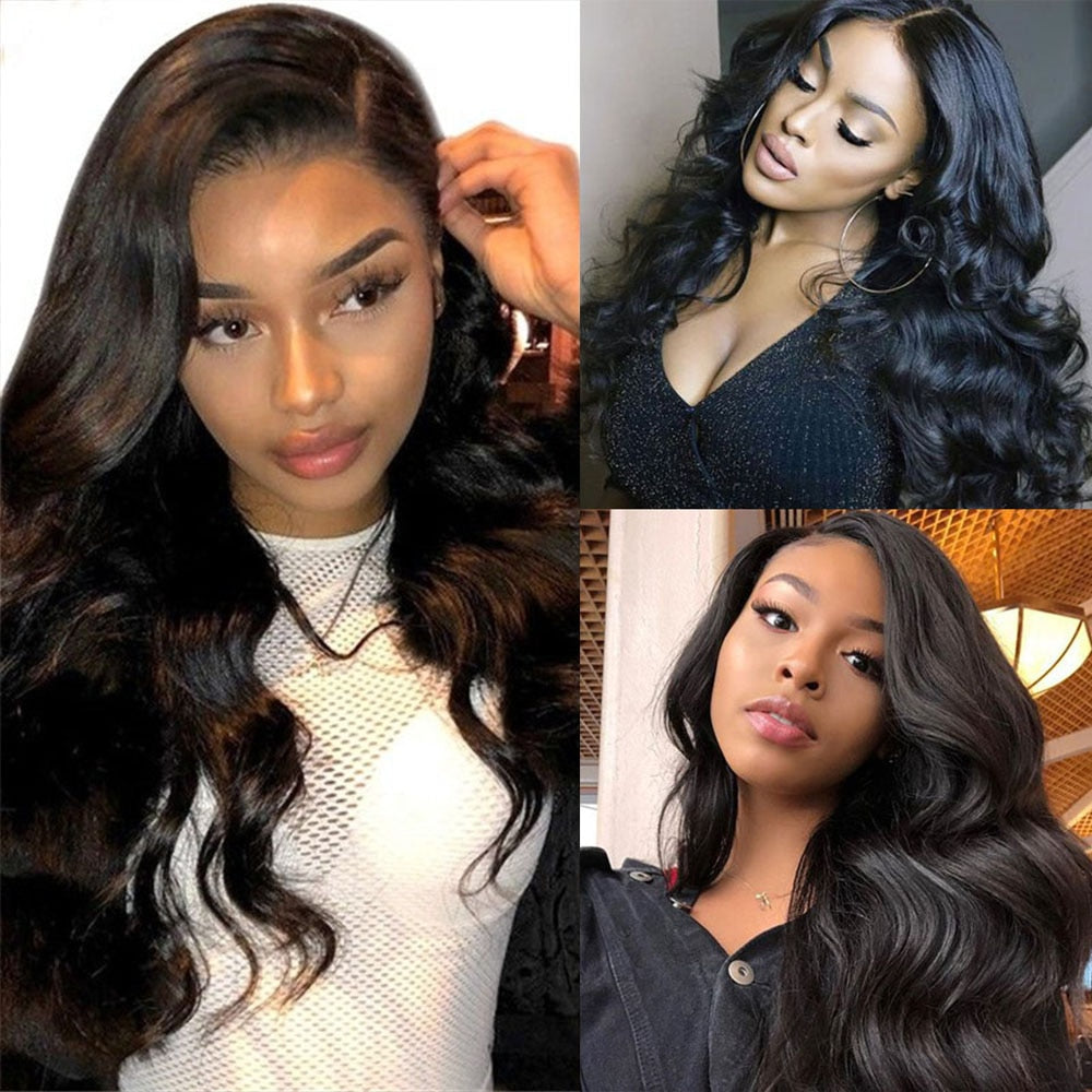 SimBeauty Glueless Body Wave U Part Wigs 100% Human Hair 100% Unprocessed Brazilian Remy Hair Left Side Part Wig For Black Women