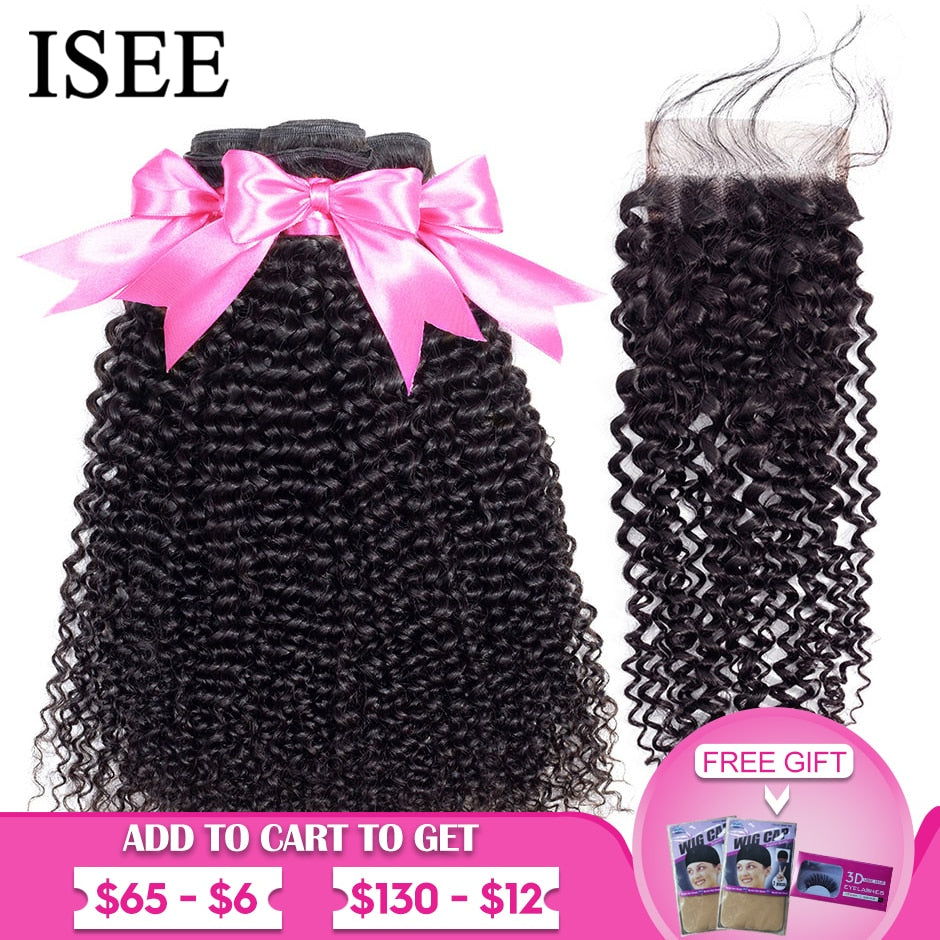 Mongolian Human Hair Kinky Curly Remy Hair Extensions (3 Bundles)