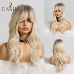Load image into Gallery viewer, Long Black to Brown Ombre High Density Temperature Wavy Glue-less Synthetic Wig
