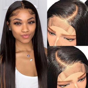 Silky Straight Lace Brazilian Glueless Human Hair Wig