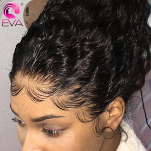 Brazilian Curly Lace Front Human Hair Wigs Pre Plucked With Baby Hair Glueless 13x4 Lace Front Wig For Black Women Eva Remy Hair